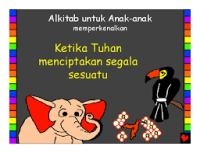 Ketika Tuhan Menciptakan Segala Sesuatu